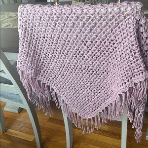 Any Color Crochet Fringe Shawl